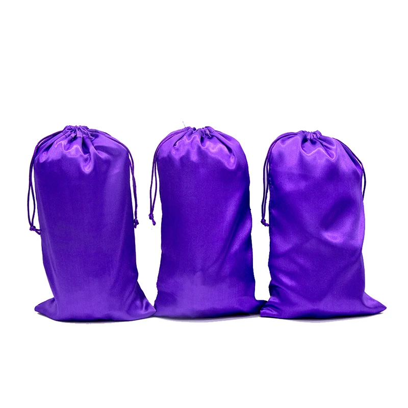 Purple 16 цветов 18x30 см пустой светильник розовый, розовый, ярко-розовый девственные волосы упаковка атласный Шелковый пакет подарок пряди для волос упаковка сумки - Цвет: Purple