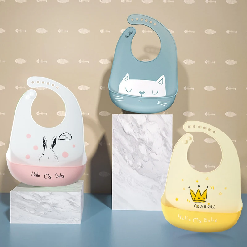Promo Saliva Towel Bibs Baby Stuff Baby-Boy-Girl Soft-Silicone Aprons Adjustable Toddler Kids llKkaalrE