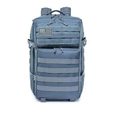 Military Tactical Backpack 50L Army Assault Molle Rucksack Men's Hiking Travel Hunting Camping 900D EDC Waterproof Bag Outdoor Gray