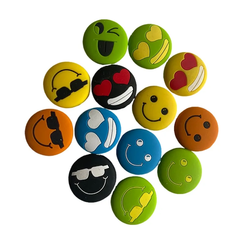 10Pcs Cartoon Faces Silicone Tennis Damper Shock Absorber to Reduce Tenis Racquet Vibration Dampeners