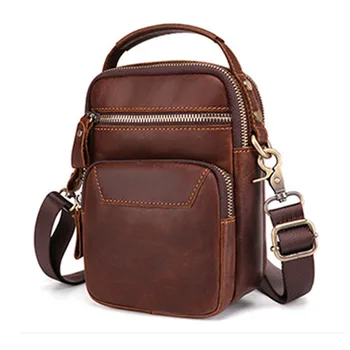 

crazy horse leather men's shoulder bag vintage messenger bags men male crossbody bags man's handbag sling bag
