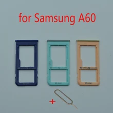 Телефон sim-карты лоток Слот для samsung Galaxy A60 A6060 мобильный телефон адаптер карты Micro SD Держатель Аксессуары