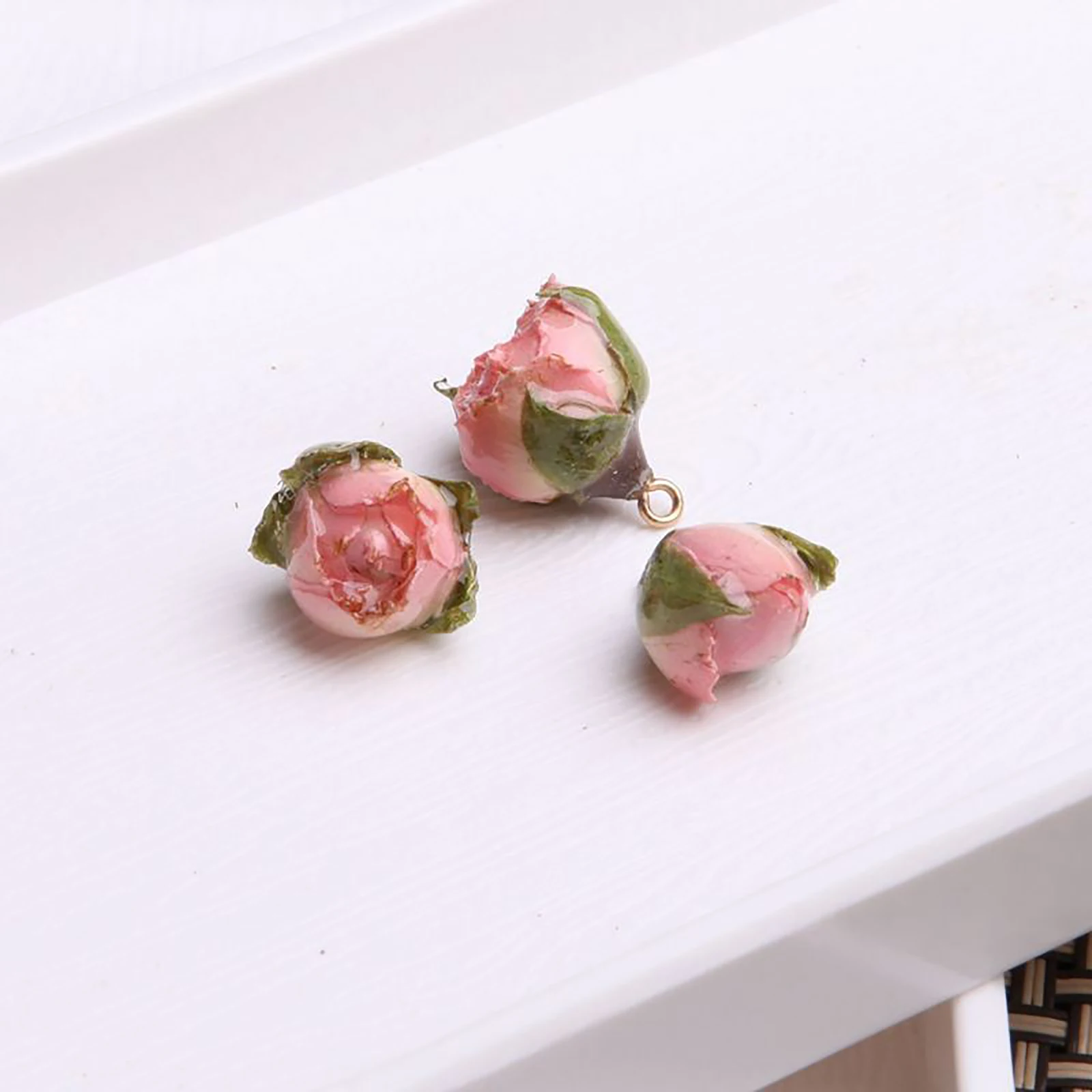 2 PCs Handmade Harz Schmuck Echte Blume Charme Petaline Anhänger Echt Rose Blütenblatt Charme Für DIY Ohrring Schmuck Finding Herstellung – Detail 13