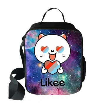 

Fashion Likee Video App Cooler Lunch Bag Cartoon Girls Portable Thermal Food Picnic Bags for School Kids Boys Lunch Box Tote