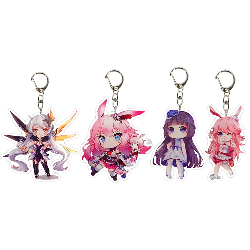 Trendy Anime Keychain Honkai Impact 3 Anime Original keychain acrylic strap/mobile phone charms