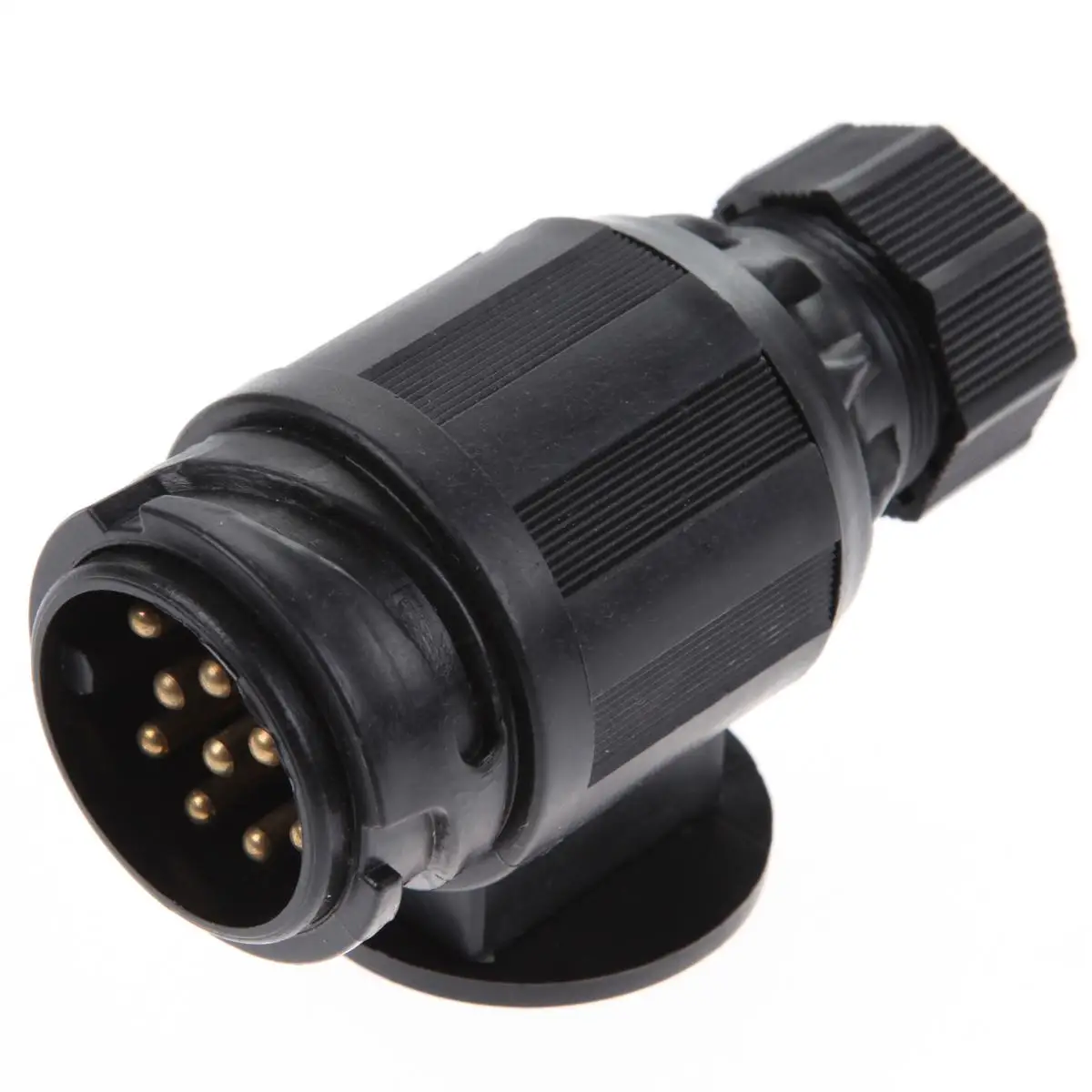Practical 13-Pin Trailer Socket Black European-style Electrical Plug Sockets Camping RV Caravan Car Styling trailer socket trailer plug socket Trailer Socket