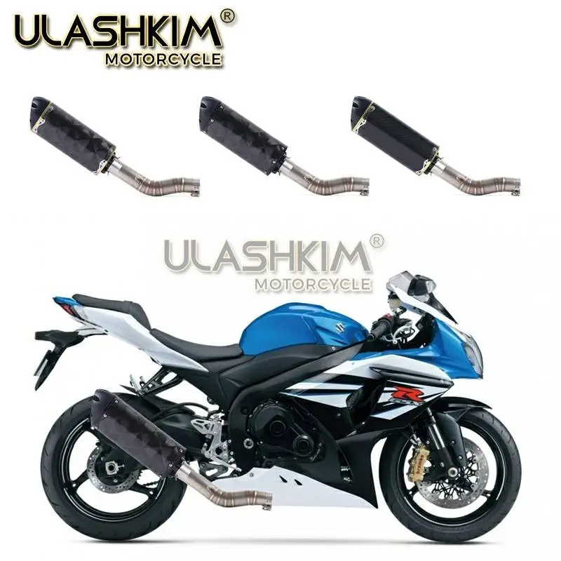 Мотоцикл Полная система выхлопа Escape slip on для suzuki GSXR1000 GSX R1000 GSXR 1000 среднего звенья трубы 2003-2006