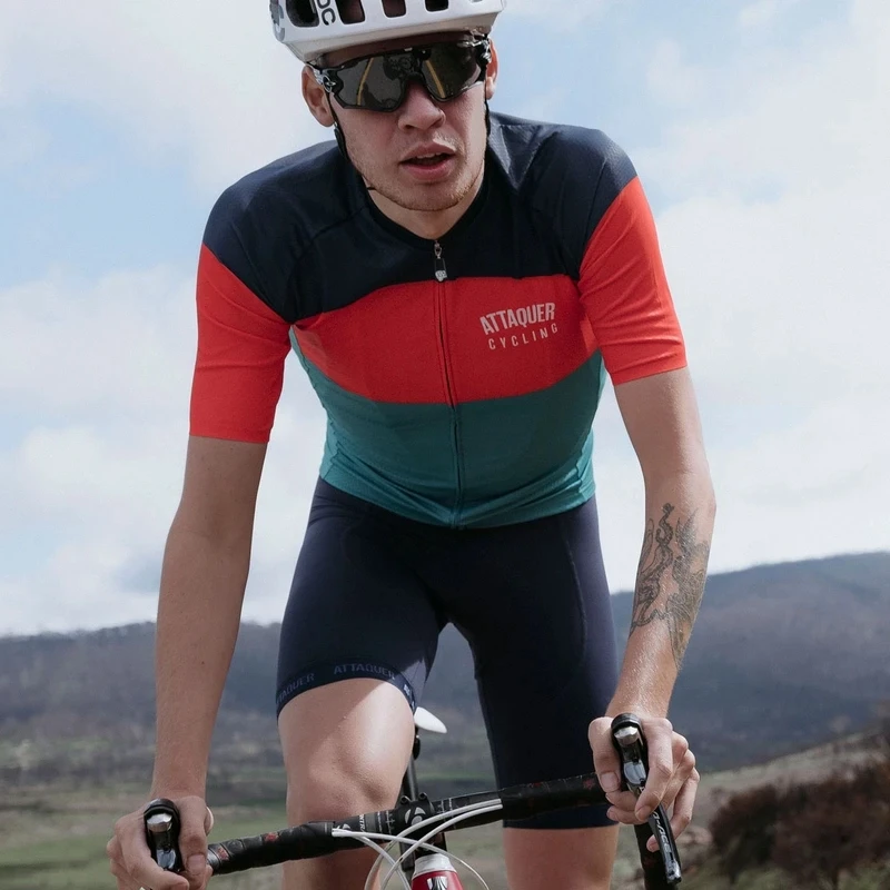 Attaquer cycling jersey Men team race suit 2020 All day riding clothing set Short sleeve sport shirt and bib shorts 19d gel pad | Спорт и