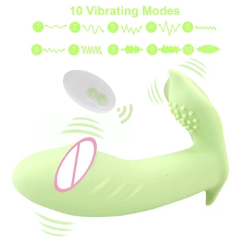 10 Frequency Remote Control Clitoris Stimulator Wearable Dildo Vibrator Sex Shop Sex Toys for Women Panty G Spot Massager 6