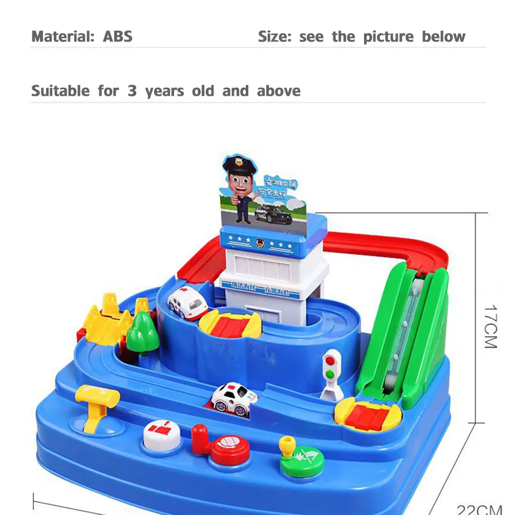 NEW Car model Track car toys Music lighting Attached parking lot Internet Red Man Toys of the Same Kind Car adventure toys