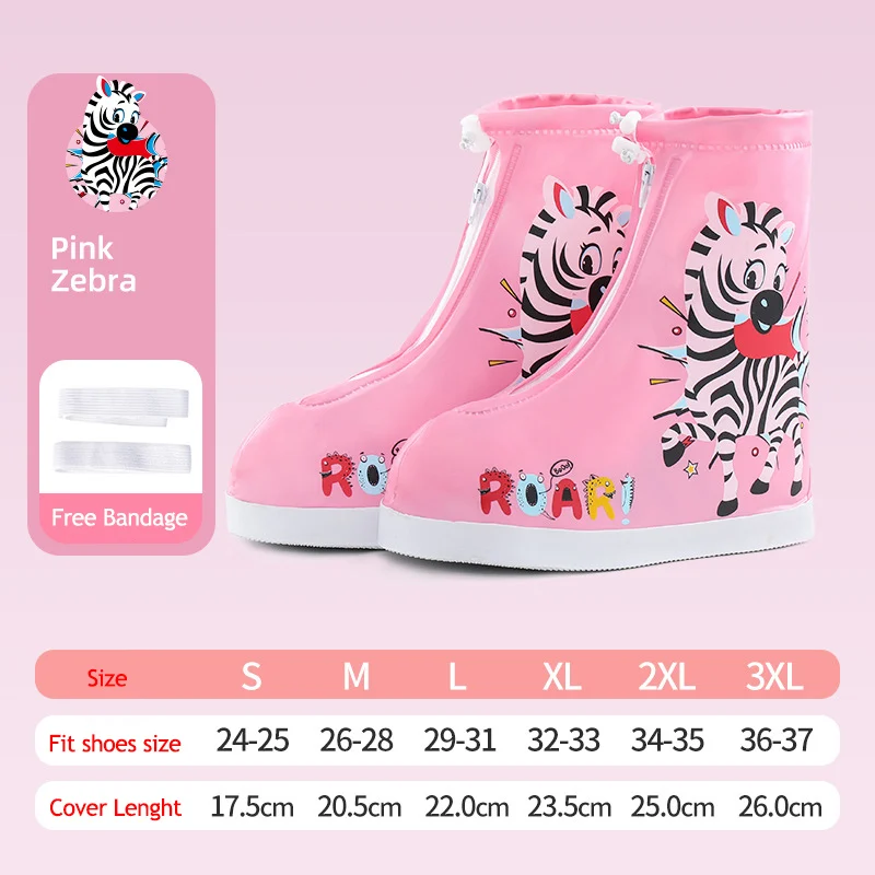 Children's Transparent waterproof boot sneakers covers shoe Baby School unisex anti-slip cover Shoes accessories new
