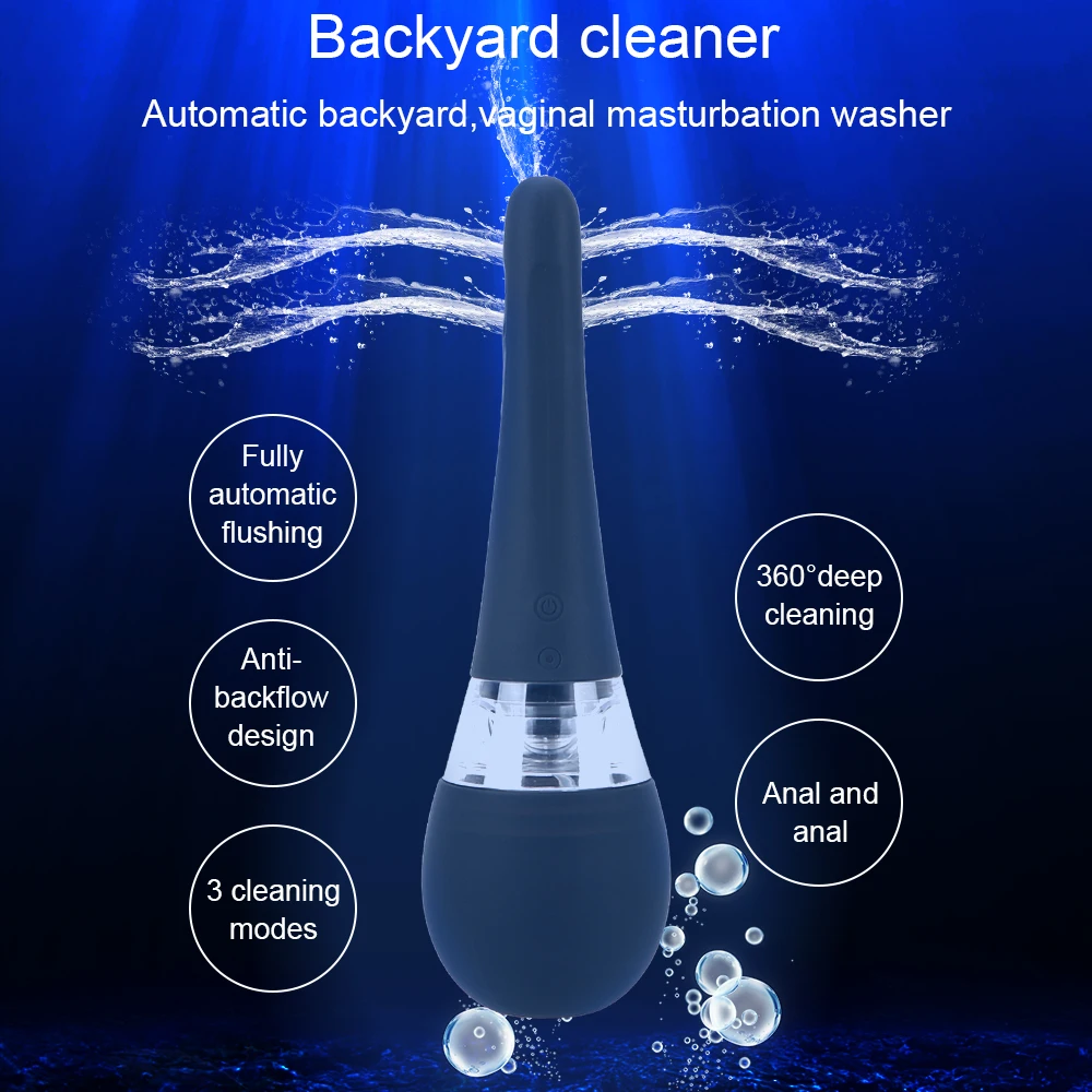 Electric Foreplay Cleaner Vagina Anal Plug Sex Toys For Men Women Enema Clean Automatic Douche Couples