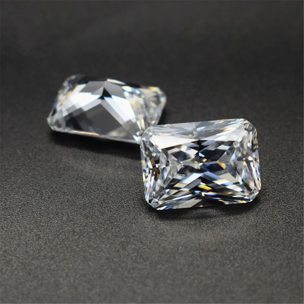 

Grade AAA Cubic Zirconia Rectangle Faceted Gemstone Radiant Cut Cubic Zirconia Multiple Sizes to Choose C18Z