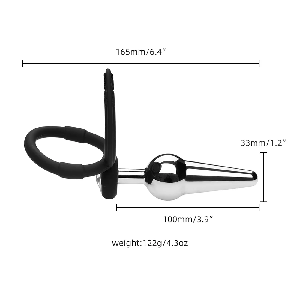 Anal Plug With Silicone Ring For Couples Double Anal Expander_voghion.com