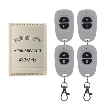 

110V 220V 2CH DIY Relay Receiver Module Universal Wireless Remote Control Switch for RF 433 Mhz Remote Controller KTNNKG switch