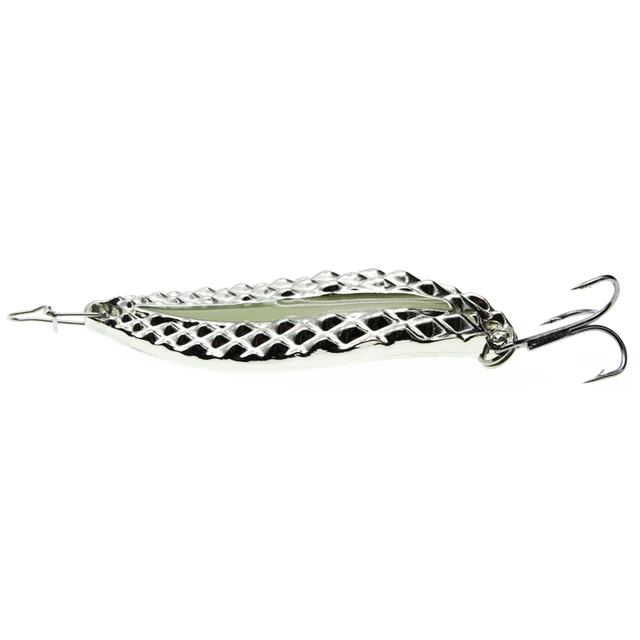 1pcs Metal 10g/15g/20g Fishing Lures Wobbler Spinner Bait Spoon Artificial Bass Hard Sequin Paillette Metal Steel Hook Lures NO10