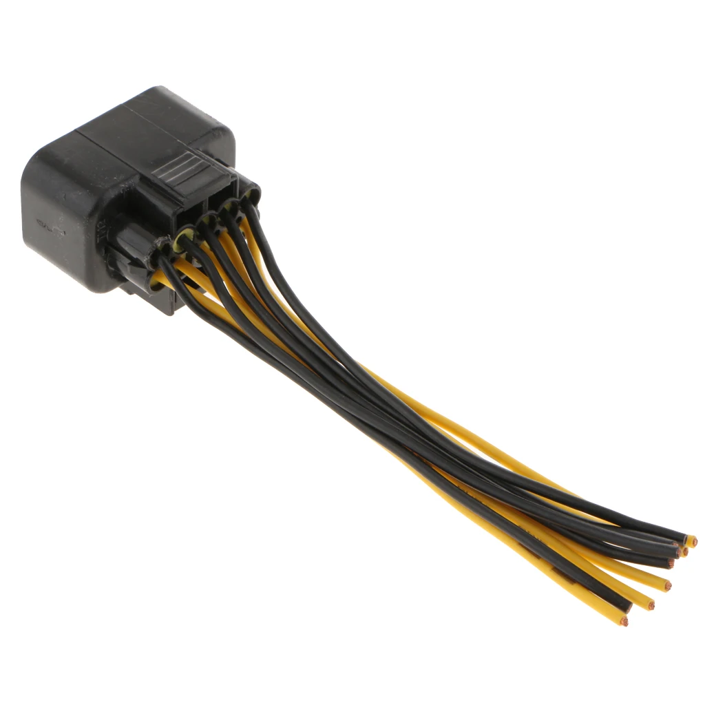 1 Piece Car Headlight Bulb Electrical Socket Head Light Bulb Lamp Harness Socket Plug Wiring 435 10P 6.49x1.57x0.90inch