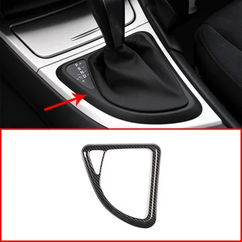 

Gear Shift Panel Knob Cover For BMW 1 Series E81 E82 E87 2007-2011 ABS Carbon Fiber Auto Shift Box Panel Cover Car Accessories