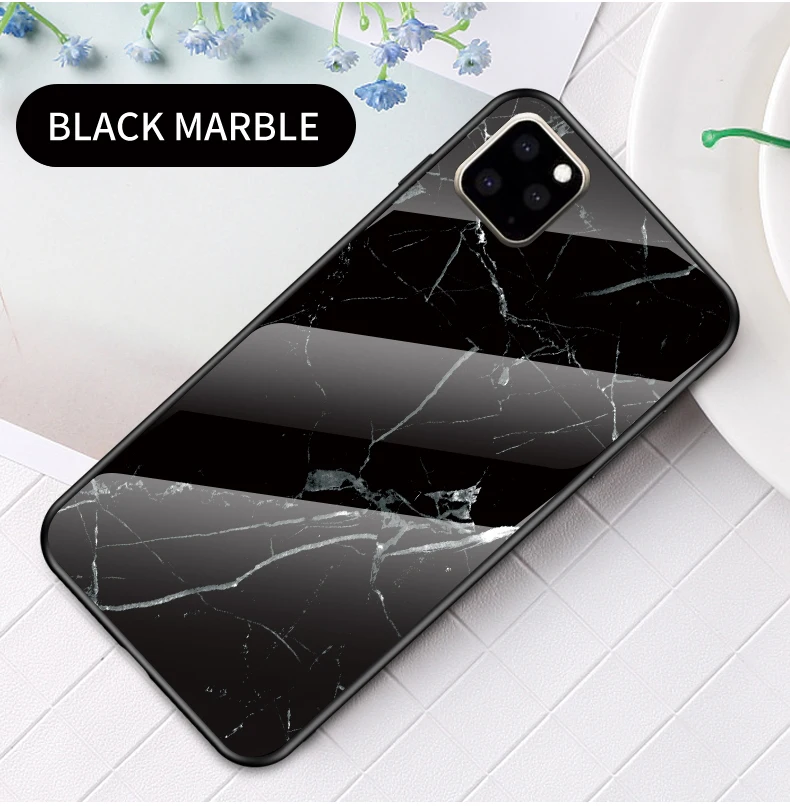 Чехол для телефона iphone 11 pro max Роскошный Мраморный чехол из закаленного стекла для Apple iphone Xi Max XIR 5,8 6,1 6,5 дюйма Funda