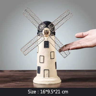 Windmill-White Strongwell, американская статуя, Ретро модель, винный шкаф, настольная декоративная статуэтка, винтажный домашний декор, произведение искусства, украшение для дома - Цвет: Windmill-White