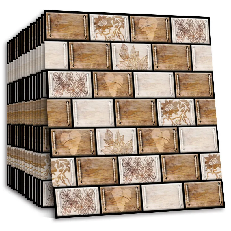 Wood And Flower Plank Wallpaper Stick Peel Contact Paper Self Adhesive