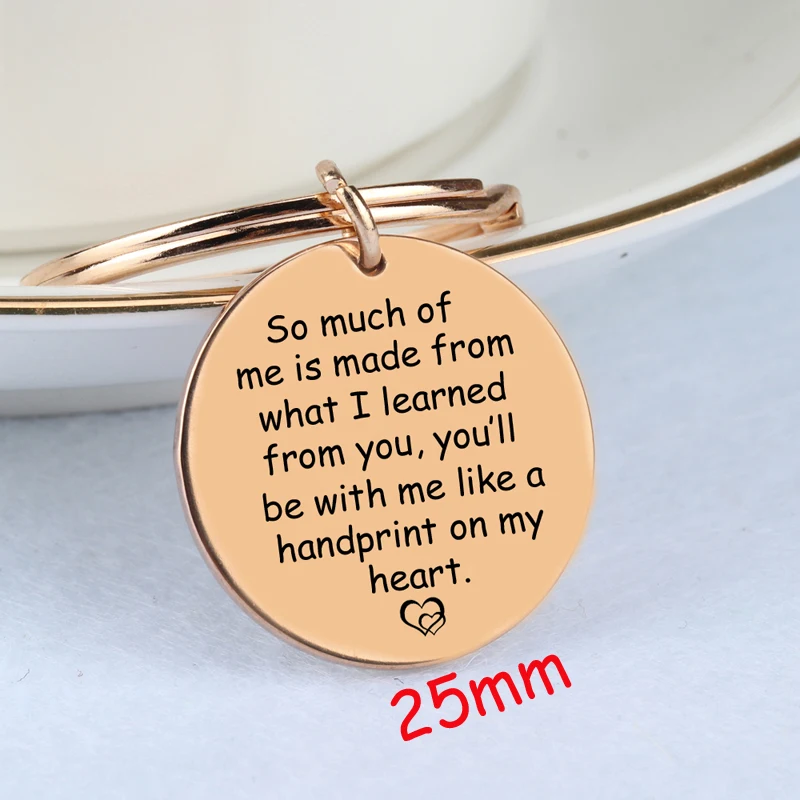 For Teacher Keychain Gift So Much Of Me Is Made From What I Learned You You'll Be With Like A Handprint |