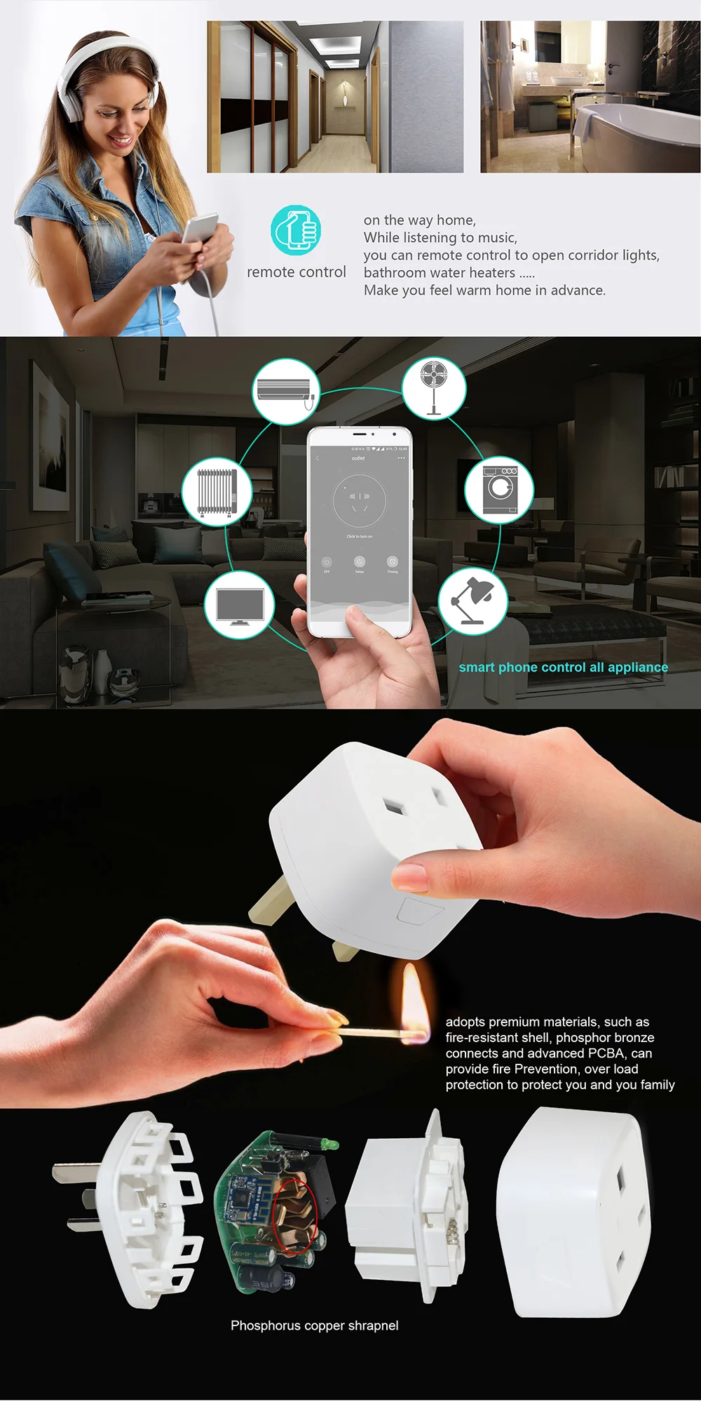 Британская версия интеллектуальная Розетка WiFi беспроводной удаленный адаптер Поддержка питания время голосового управления ВКЛ и ВЫКЛ с IOS Android телефон