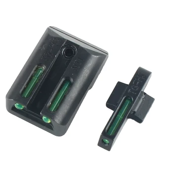 

Tactical Combat Front Rear Night Fiber Sight Handgun Optic Red Green Dot for Hunting