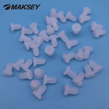 

MAKSEY Silicone Rubber End Caps T type Plug with Hollow for Ink Cartridge Stoppers Sealing Round Ring Tube Hose Caps Yellow Blue