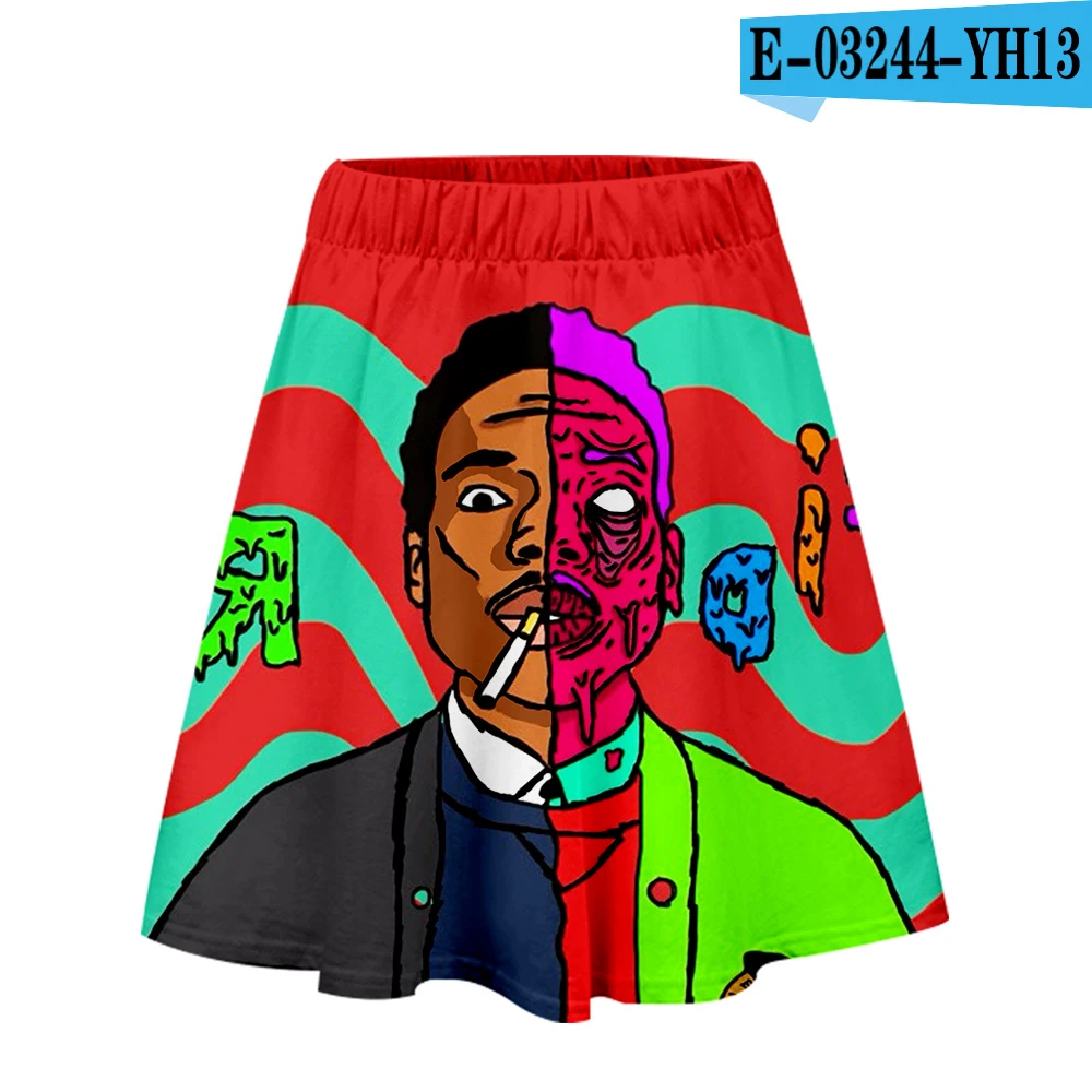 Chance The Rapper 3D полиэстер стильная юбка для девочек Повседневная летняя трендовая модная женская летняя повседневная юбка - Цвет: As shown