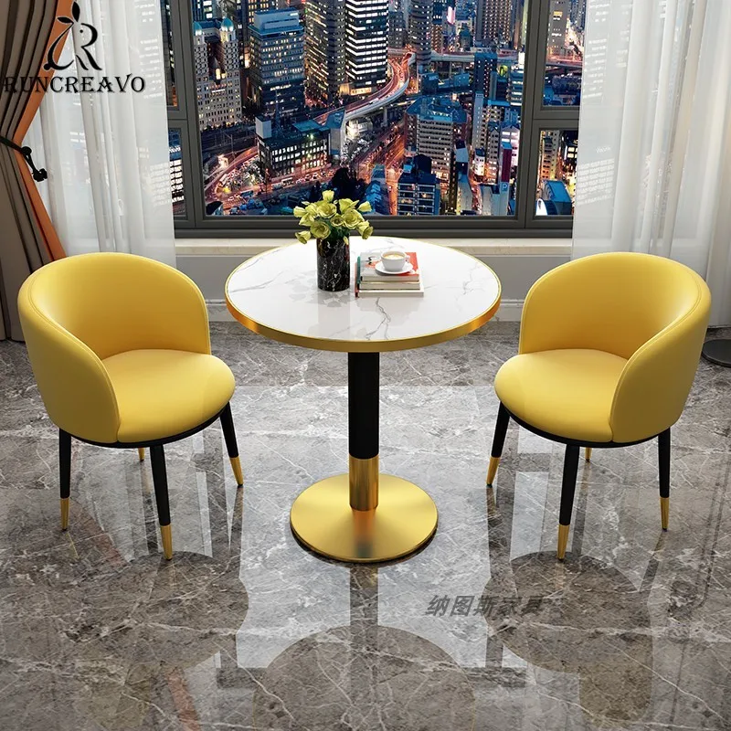 Reception Negotiation Chair Small Apartment Light Luxury Tea Table and Combination Home Leisure Balcony Coffee | Мебель