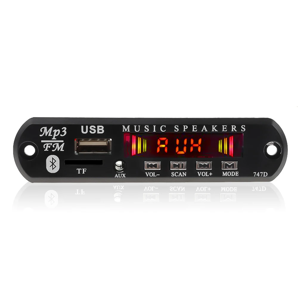 Bluetooth автомобильный радиоприемник Mp3 плеер декодер доска для рисования 5 V-12 V громкой связи Bluetooth гарнитура для Поддержка Запись FM карты памяти AUX с микрофоном автомобиля Динамик модификации