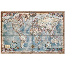 2000 sztuk Puzzle Jigsaw zabawki edukacyjne dla dorosłych dzieci zwiększ wiedzę wyzwanie gry HD mapa świata