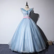 Vestidos de 15 anos/Бальные платья из тюля с v-образным вырезом и аппликацией, торжественное вечернее платье, пышное платье для девочек, халат De Quinceanera