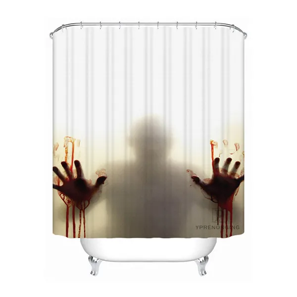 Shower Curtain Пользовательские ходячих мертвецов Ванная комната приемлемым душ Шторы полиэфирной ткани Ванная комната Шторы#180320-01-128 - Цвет: Shower Curtain