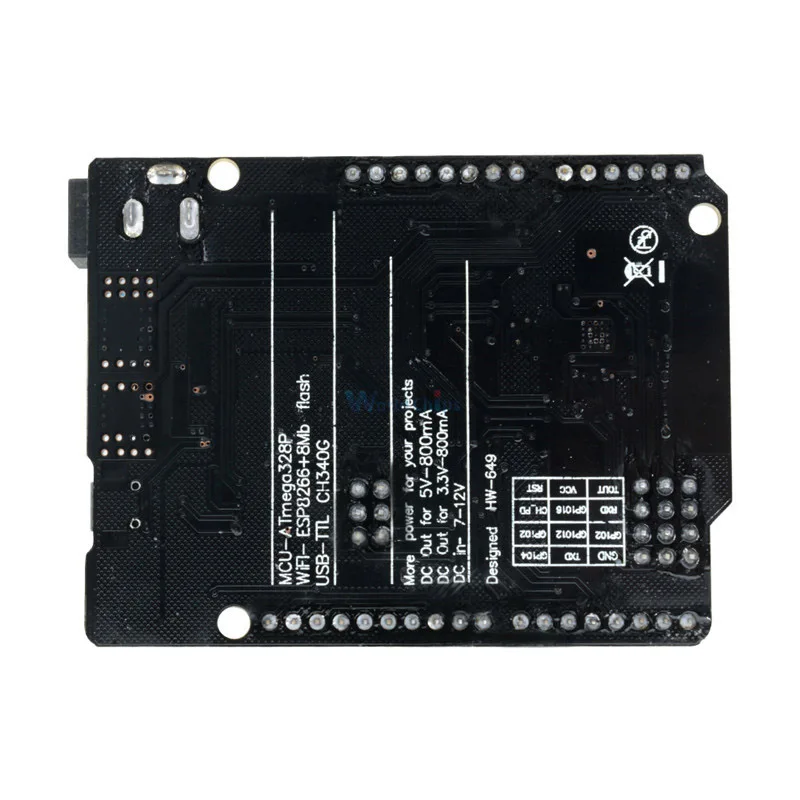 Модуль регулятора напряжения Uno+ Wifi R3 Atmega328P+ Esp8266(32 Мб памяти) Usb-Ttl Ch340G для Arduino Uno, Nodemcu, Wemos Esp8266