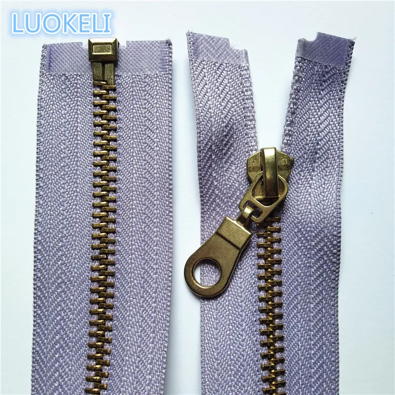 Light Purple 2 шт. микс 5# латунная металлическая открывающаяся молния 30-60 см(12-24 дюйма) швейная молния(20 цветов - Цвет: Light Purple