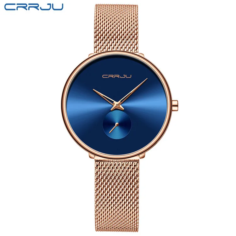 gold blue Новинка, женские наручные часы, модные повседневные женские наручные часы из нержавеющей стали, женские наручные часы - Цвет: gold blue
