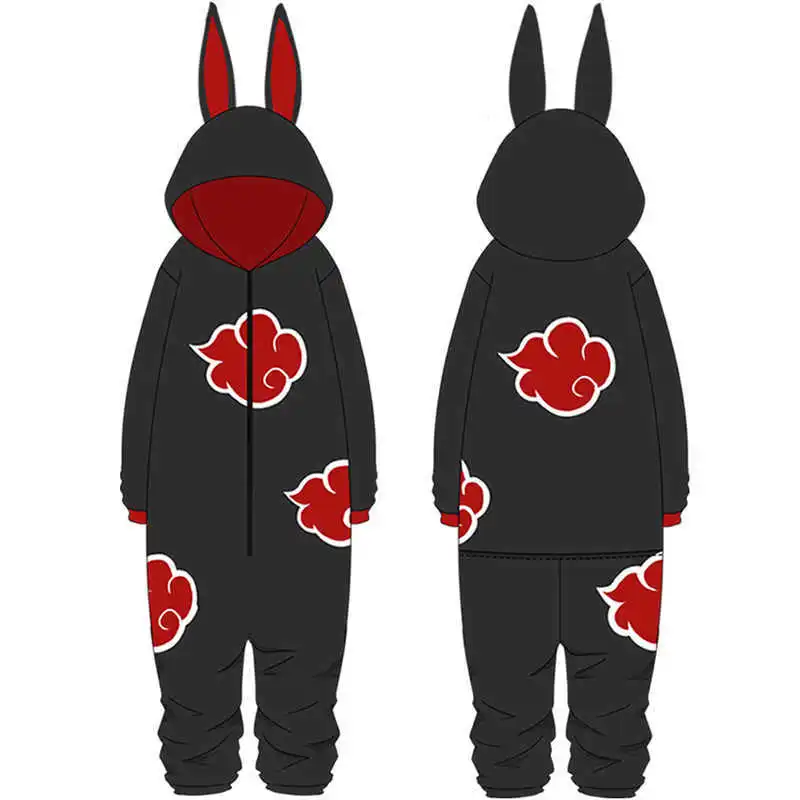 28.96US $ 30% OFF|Anime Naruto Akatsuki Pajamas Jumpsuits Summer Winter Fla...