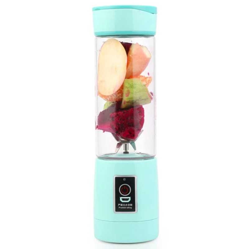 

400Ml 6 Blades Mini Usb Rechargeable Portable Electric Fruit Juicer Smoothie Maker Blender Machine Sports Bottle Juicing