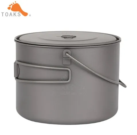 POT-1600-BH TOAKS 1.6L титановая кухонная посуда для приготовления пищи для пикника на открытом воздухе кемпинга титановая сковорода набор кастрюль портативная кухонная посуда Складная ручка - Цвет: POT-1600-BH