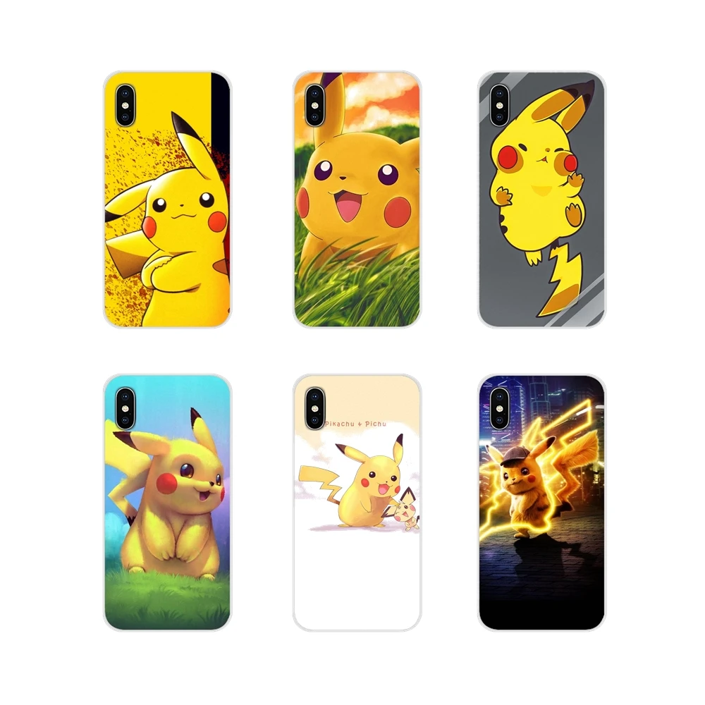 

For Samsung Galaxy S3 S4 S5 Mini S6 S7 Edge S8 S9 S10 Lite Plus Note 4 5 8 9 Pokemons Pikachus Raiden TPU Transparent Shell Case