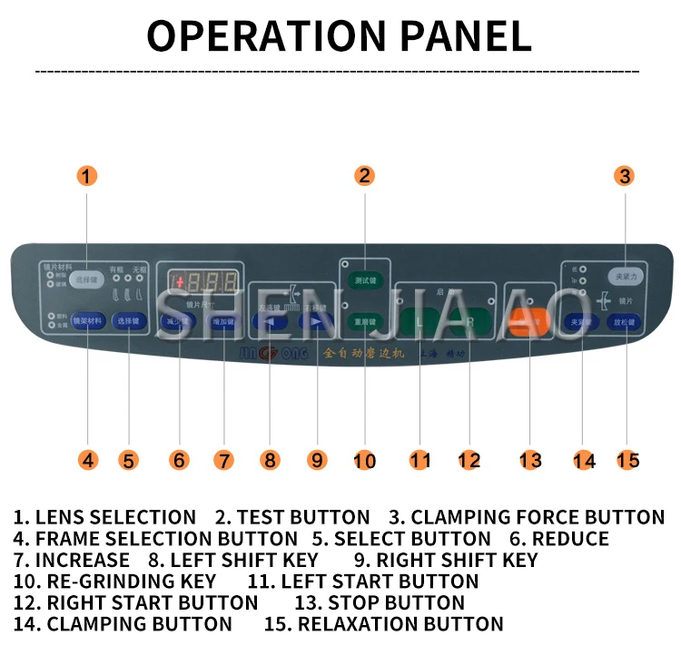 1 шт., SJG-5100, автоматический обрезной станок для очков, шлифовальный станок для линз, интеллектуальная машина для обработки очков, оборудование 110 В/220 В