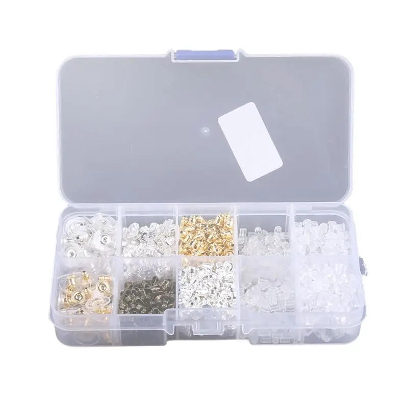 

K3ND Earring Backs,Earring backings 10 Styles Earring Back Clips shape earring backs Butterfly Metal Rubber Plastic Secure Backs