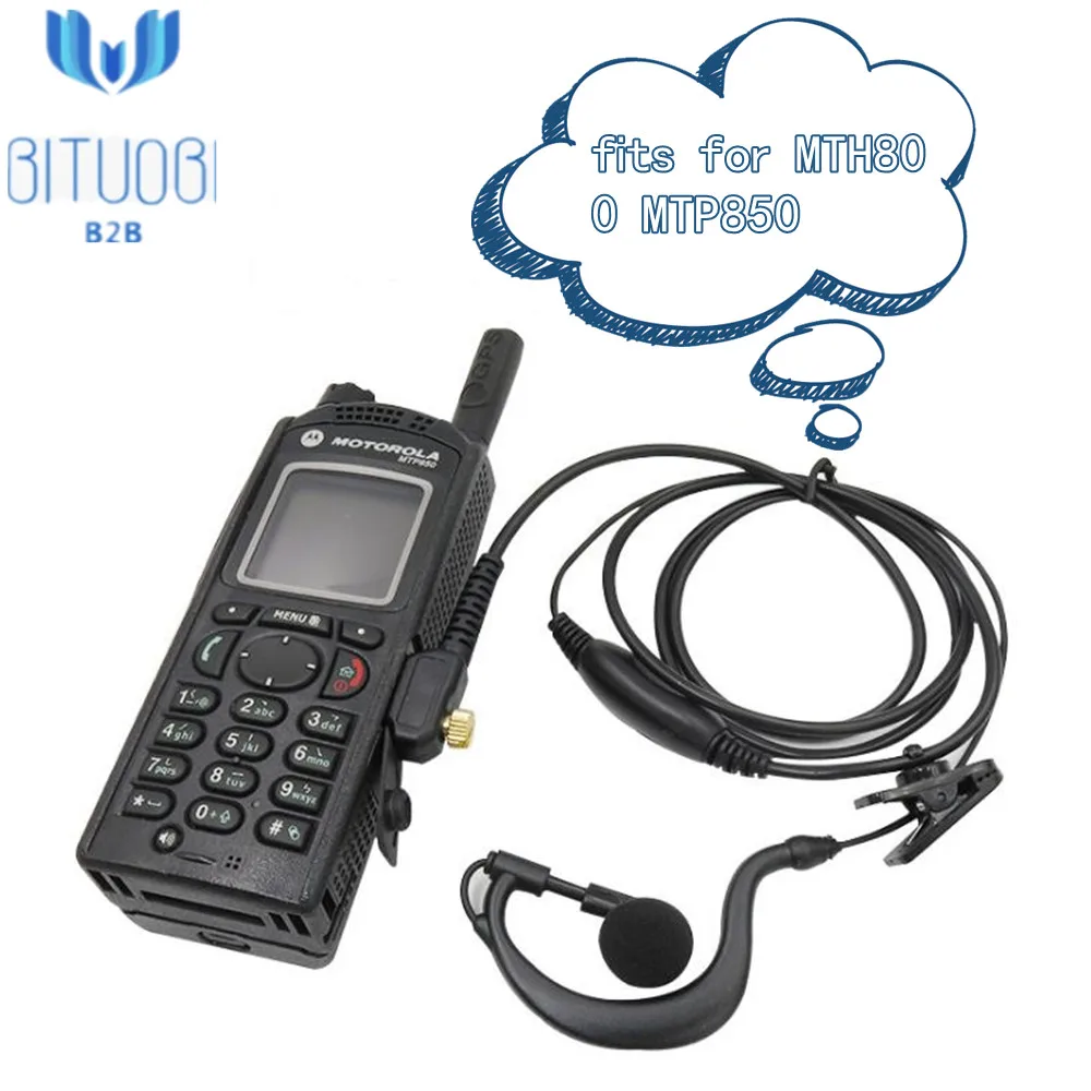 MTH800 MTP850 Walkie Talkie Радио гарнитура говорящая о двух-использовании наушников простое использование ушной затычки