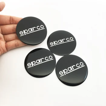 

4pcs 56.5mm Car Wheel Center Hub Caps Aluminum Cover Sticker Rim Emblem Badge Fit For Sparco sticker Car styling Accessory