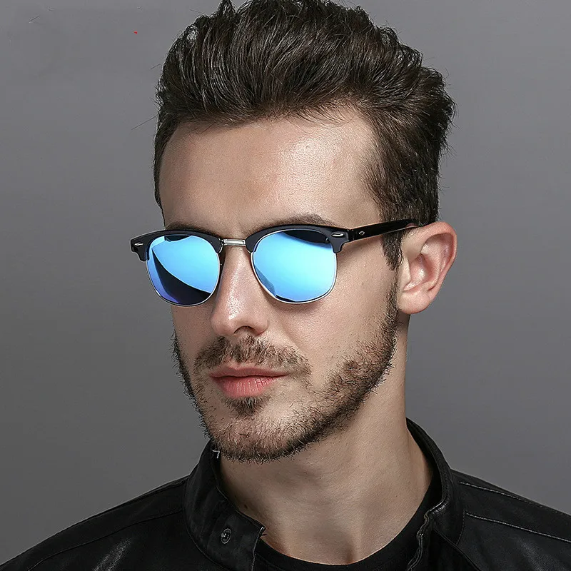 

2019 Semi-Rimless Brand Designer Polarized Sunglasses Women/Men UV400 Classic Oculos Retro Eyeglasses Gafas De Sol Mujer