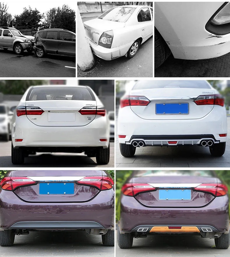 Lsrtw2017 для Защитные чехлы для сидений, сшитые специально для Toyota Corolla E210 заднего бампера планки анти-столкновения протектор интерьерные аксессуары