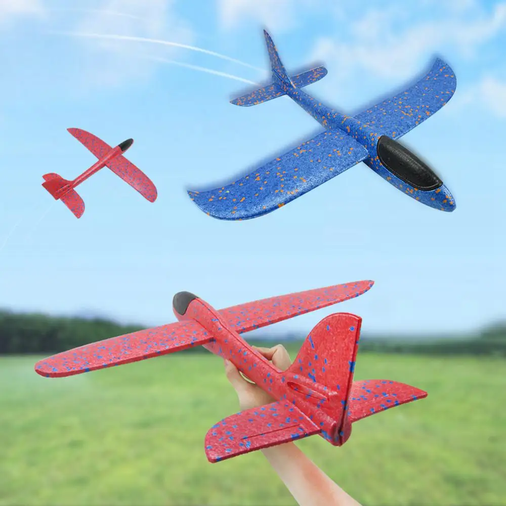 48CM Foam LED Plane Glider Hand Throw Airplane Glider Toy Planes EPP Kids T Best 
