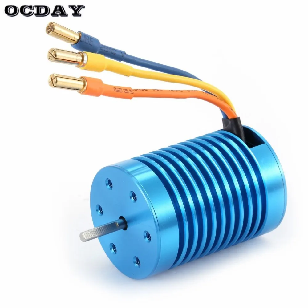 

for 1/10 RC Car TruckF540 3930KV/4370KV 4 poles Sensorless Brushless Motor 45A ESC with LED Programming Card Combo ht